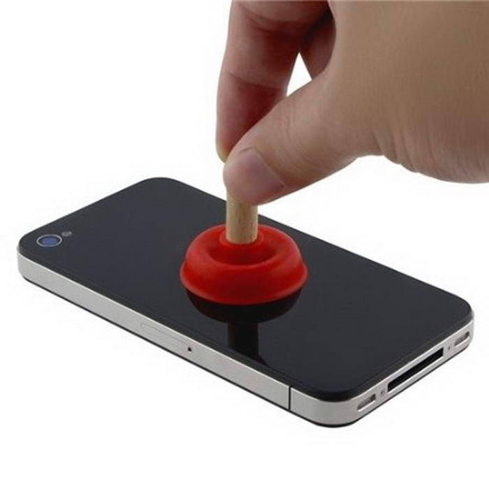 Red Plunger iPlunge Stand Holder for iPhone 5 & 4S